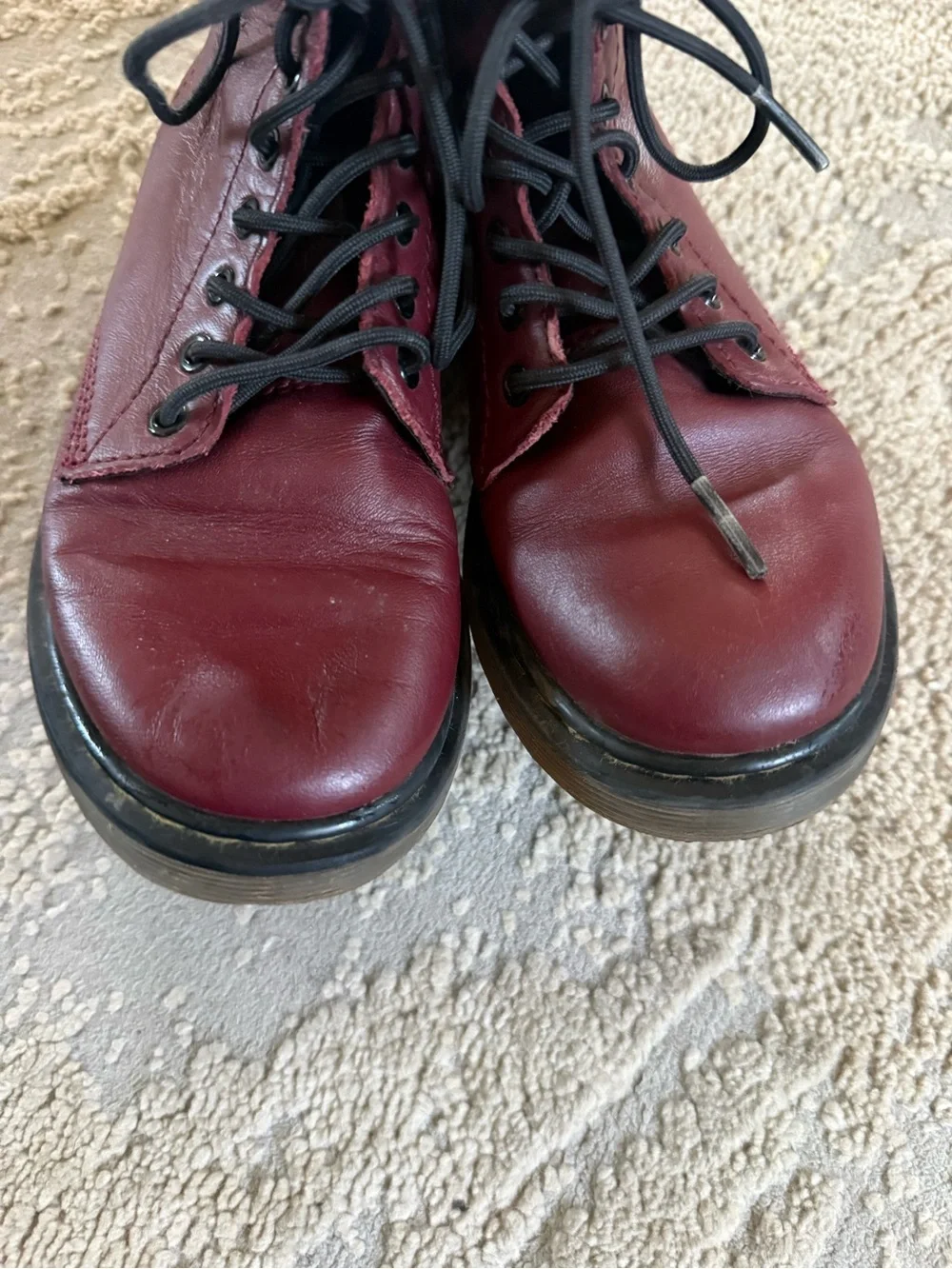 Dr. Martens Boots maroon red lace up 1460J AW004 size 13